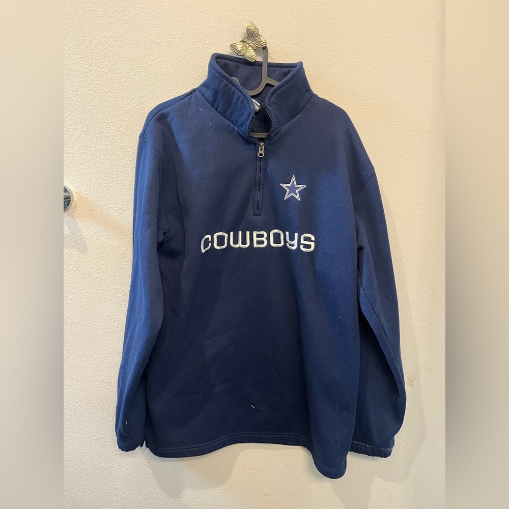 Cowboys Navy Quarter-Zip Sweatshirt